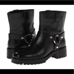 Michael Kors Macey Leather Motorcycle Boots